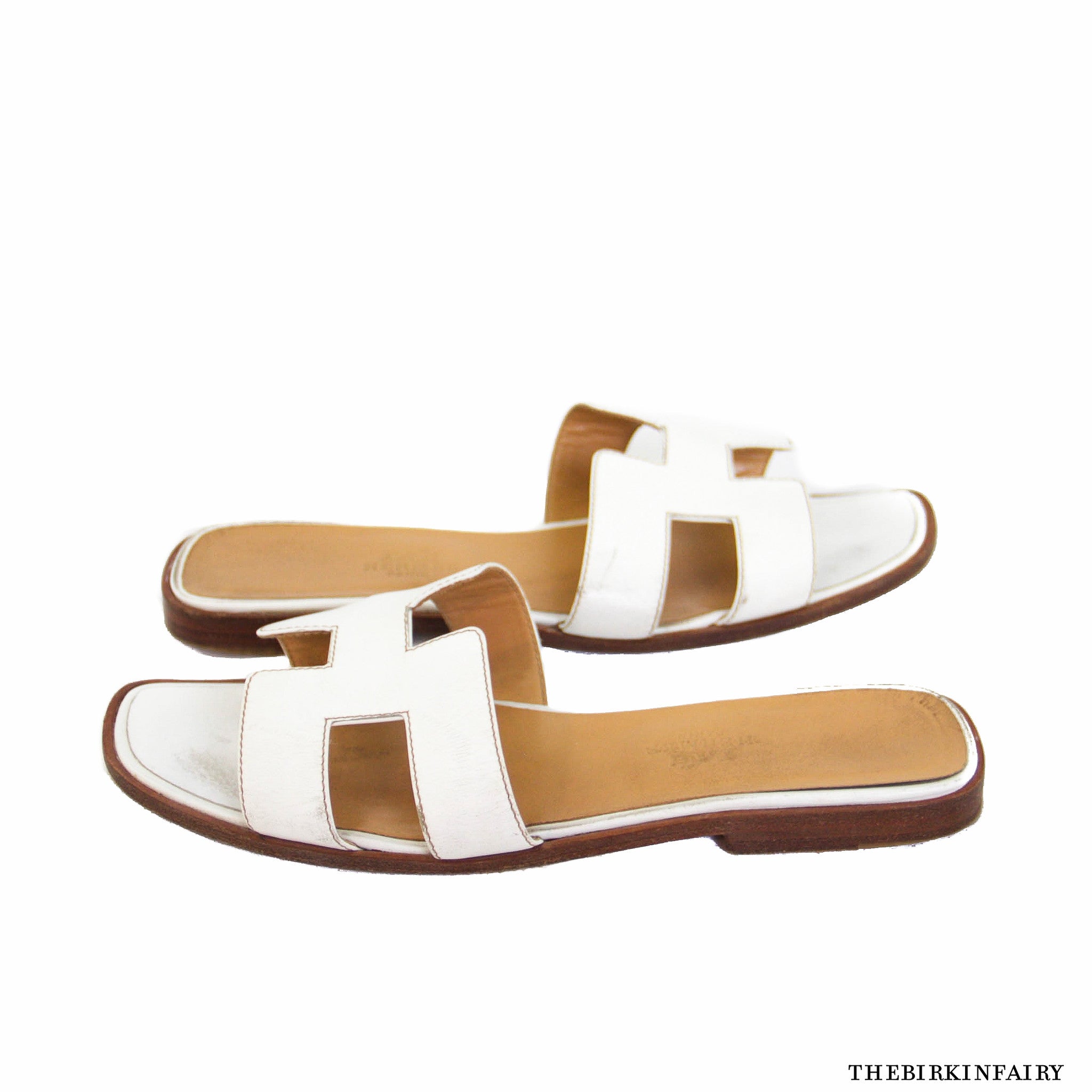 Hermes Oran White Sandal – The Birkin Fairy