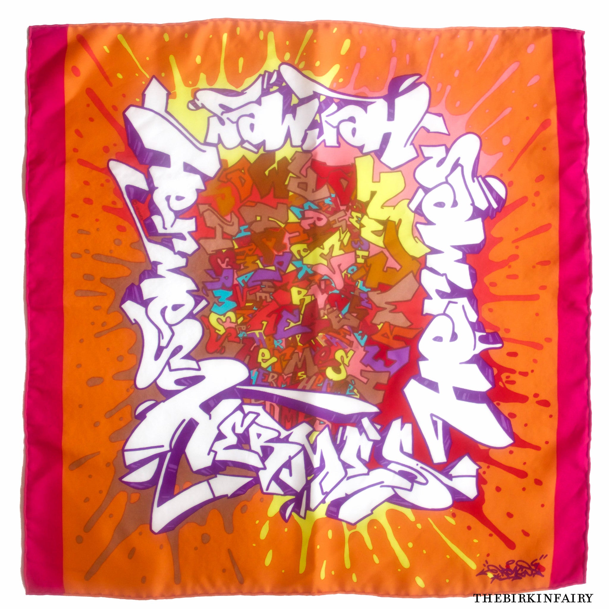 hermes graffiti scarf