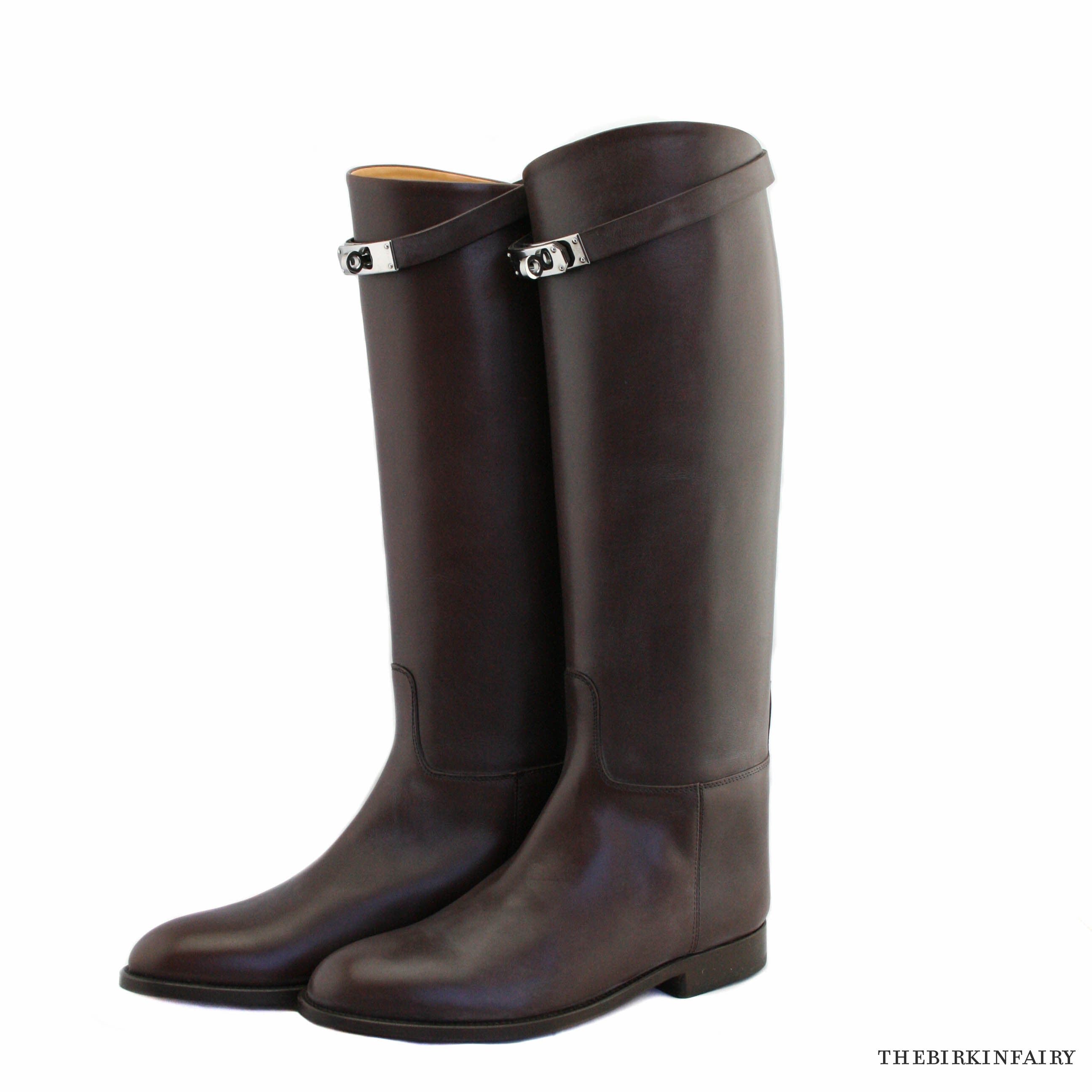 Hermes Mocha Brown Jumping Boot Size 38 