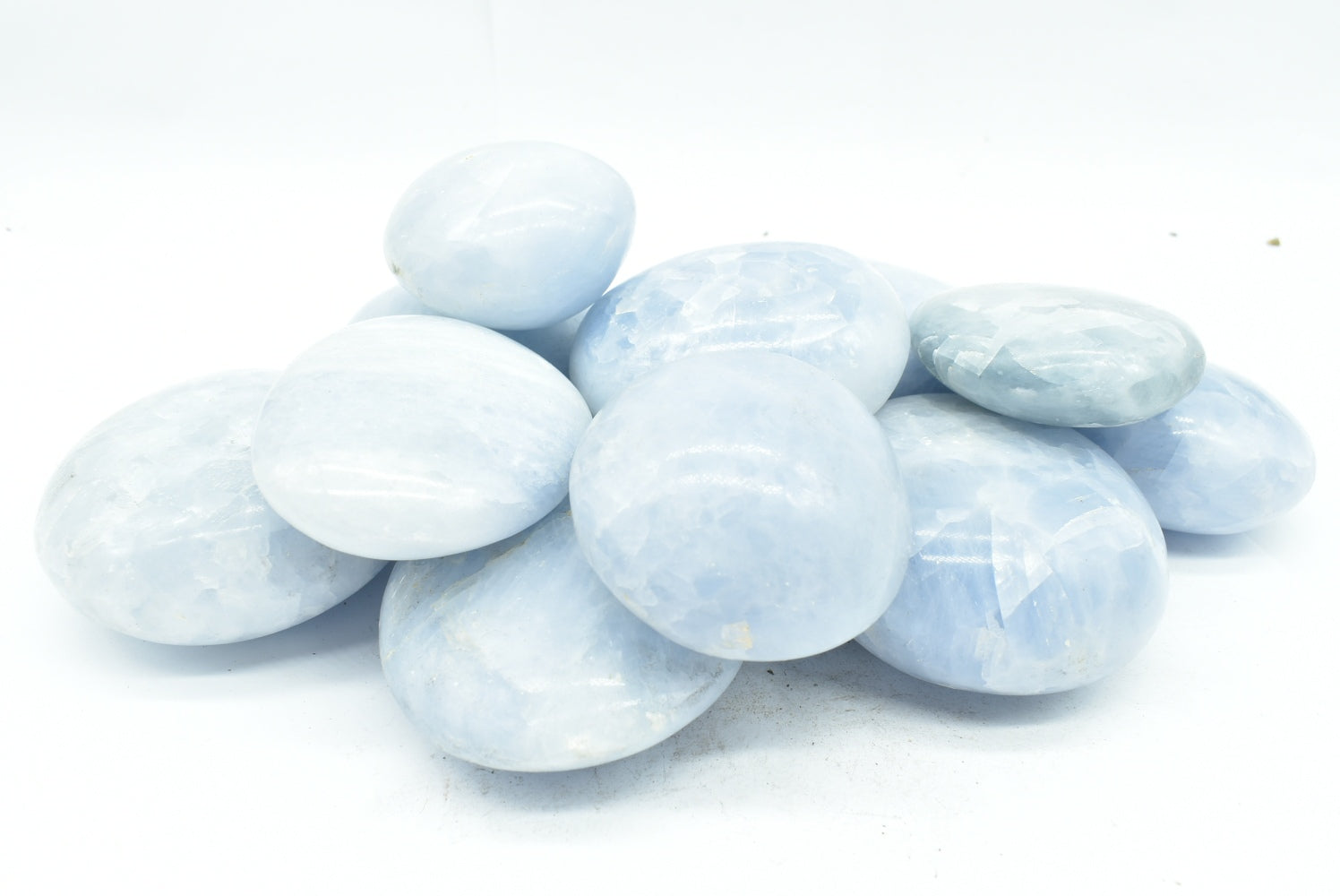 Calcite Blu Palm Stone