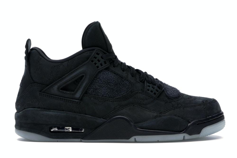 jordan 4 kaws black on feet