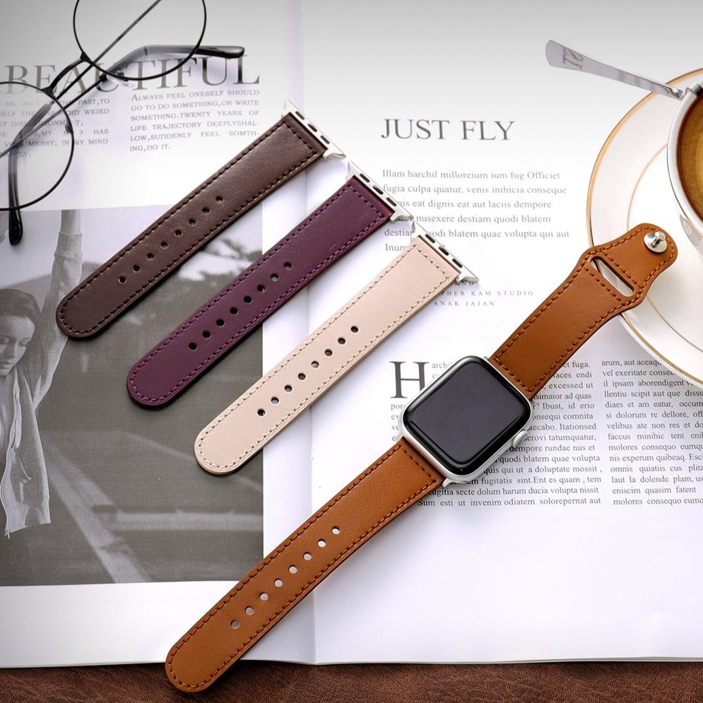 Apple Watch アップル ウォッチ バンド 合皮 ストラップ - 時計