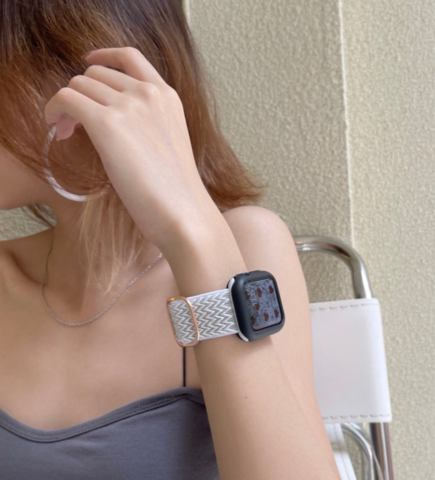 ≪超目玉☆12月≫ Apple Watch バンド ストレッチ 38 40 41ｍｍ ピンク