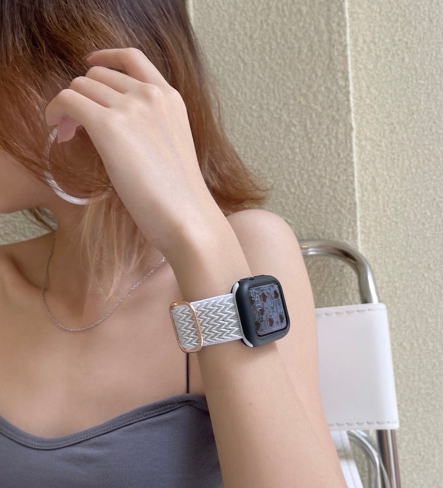 ダークグレー★アップルウォッチバンド ラバーベルト Apple Watch