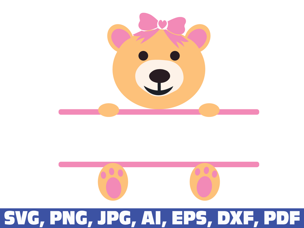 Download Bear Svg Baby Bear Svg Baby Bear Split Name Frame Svg Bears Svg Bea Sofia Mastery