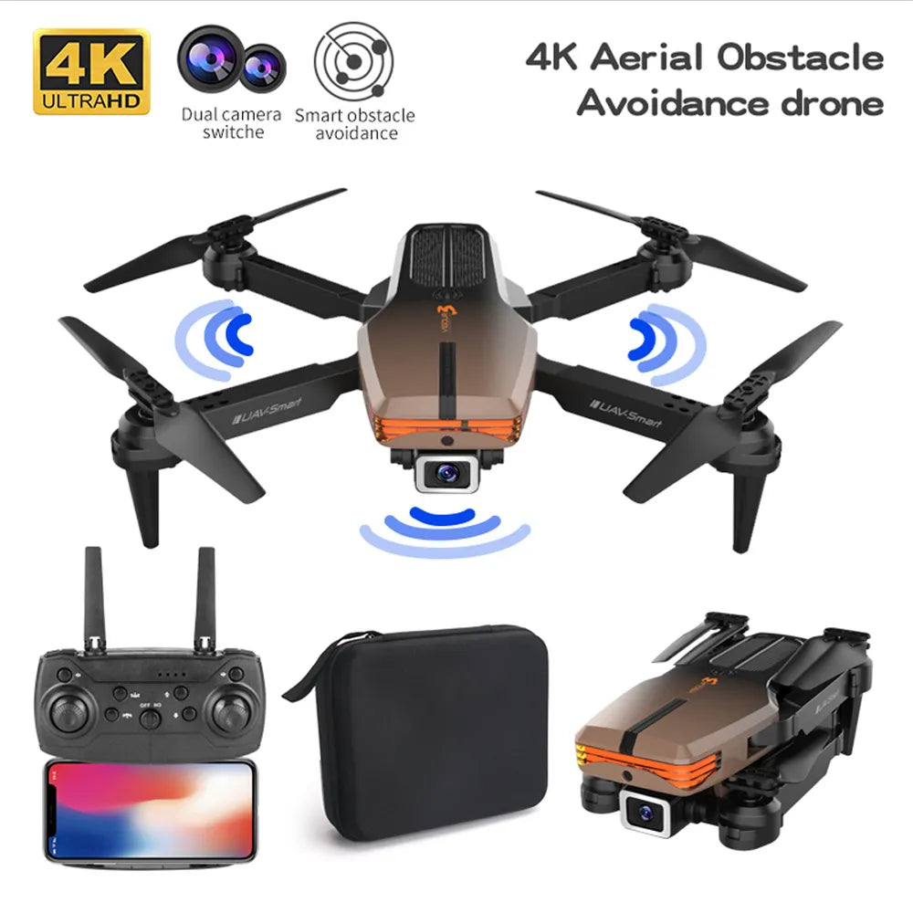 New V3 Pro Drones With 4K HD Camera WIFI FPV Phone Control 6-axis Foldable Quadrocopter Rc Helicopter Professional Dron For GIFT