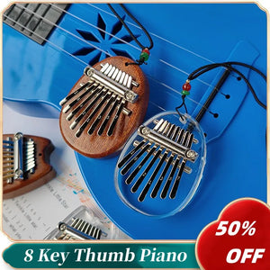 Mini Kalimba 8 Key Thumb Piano 1 Pack Cute Instrument Portable Exquisite Gift Set for Kids - toysvendor