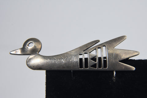 Sterling Silver Southwestern Style Duck Pin