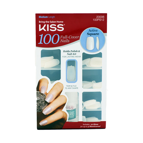 Kiss - 100 Full-Cover Nails 100PS12