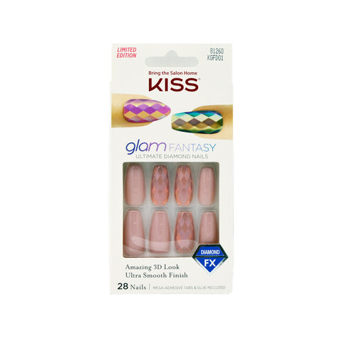 KISS - Glam Fantasy Ultimate Diamond Nails 28 (KGFD01) Front