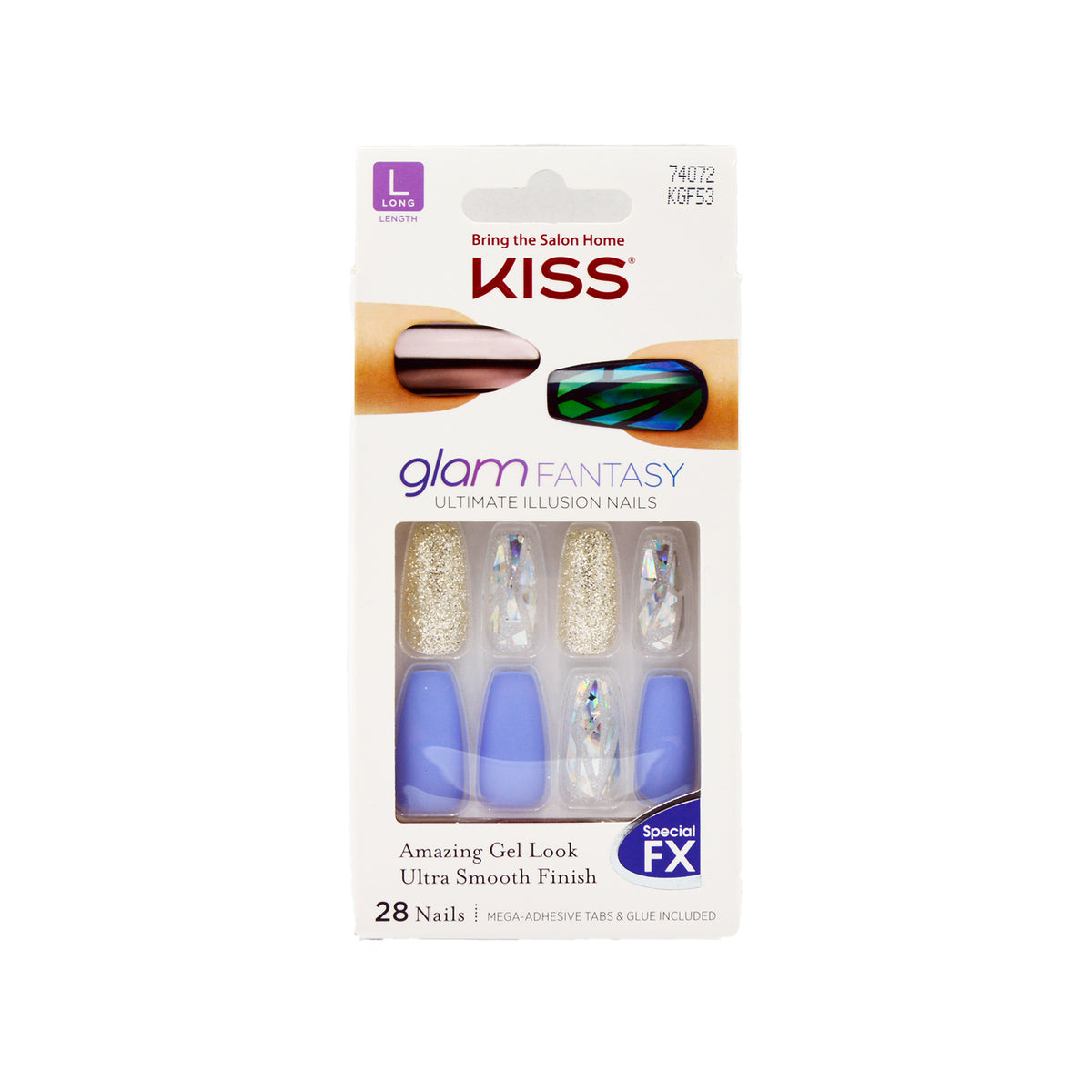 KISS - Glam Fantasy Ultimate Illusion Nails 28 | Hair Joy Beauty Supply