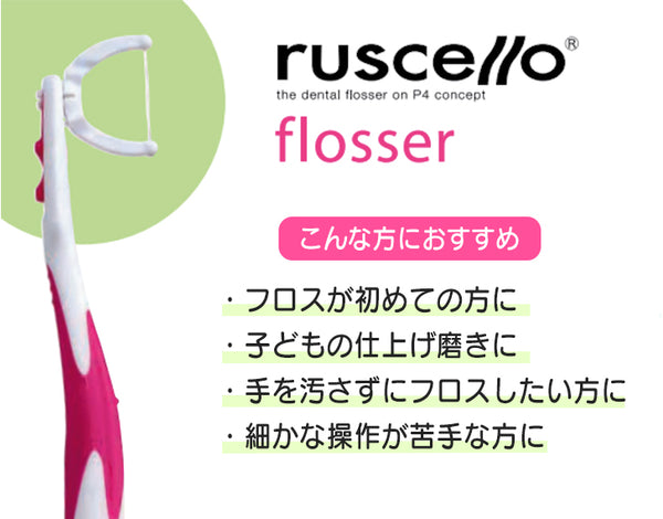 ルシェロフロッサー、付け替え用フロスヘッド、フロス、フロスヘッド、デンタルフロス、フロス初心者向け、歯間ケア、虫歯、虫歯予防、予防歯科、歯科専売品、歯周病、歯周病対策、歯周病予防、口臭、口臭予防、口腔ケア、介護