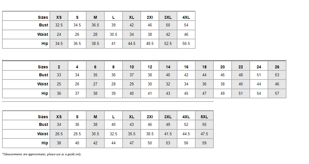 Size Chart – LILI'S