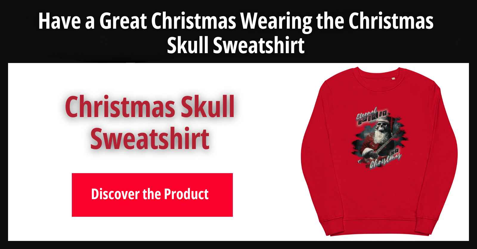 Santa Guitar Skeleton Sweatshirt