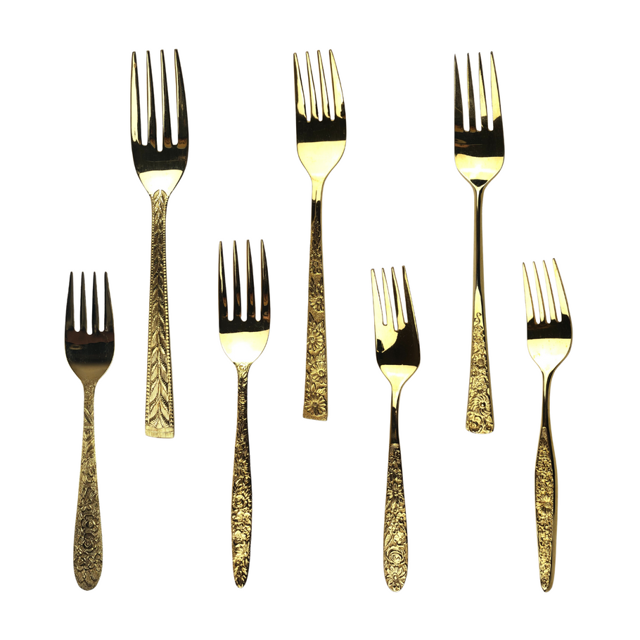 Mixed Golden Salad Forks