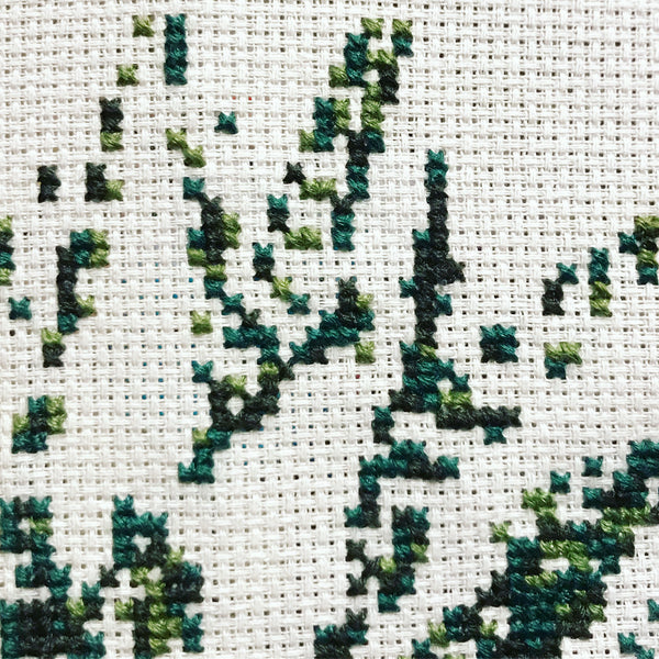 cross stitch detail close up