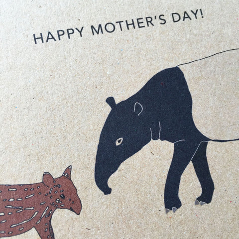 mother's day tapir card illustration