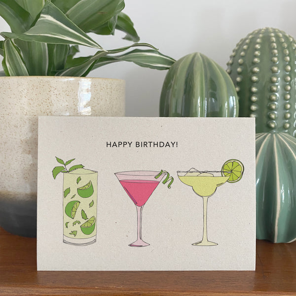 Happy Birthday Cocktails Card – katebroughton