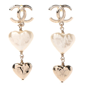 chanel earrings heart