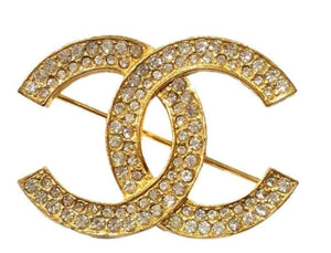 chanel rhinestone brooch