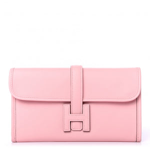 hermes pink clutch bag