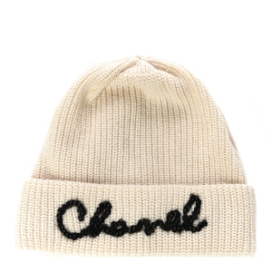 chanel logo beanie