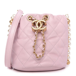 chanel pink bucket bag