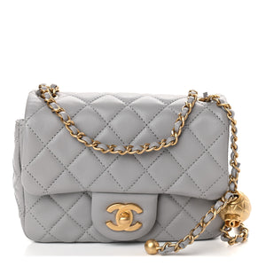 chanel grey mini flap