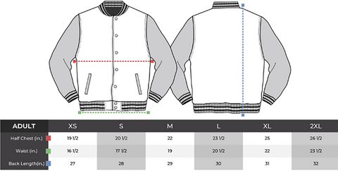 Petty Coat Size Chart