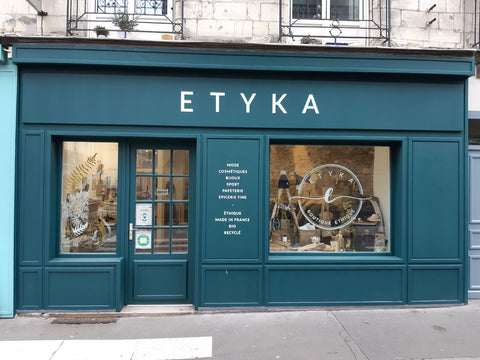 Devanture de la boutique éco-responsable Etyka à Nantes