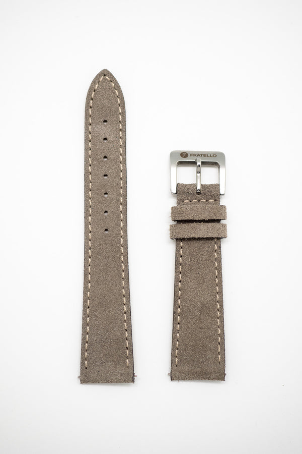 Apple Watch Chocolate Brown Suede Linen White Stitching Watch Band | Barton  Watch Bands