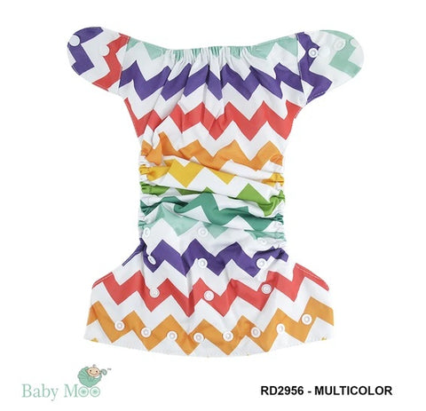 Abstract Multicolour Adjustable & Washable Diaper