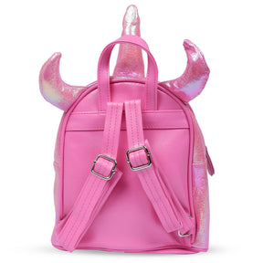 Unicorn Sequined Dual Tone Backpack Trendy Bag - Hot Pink