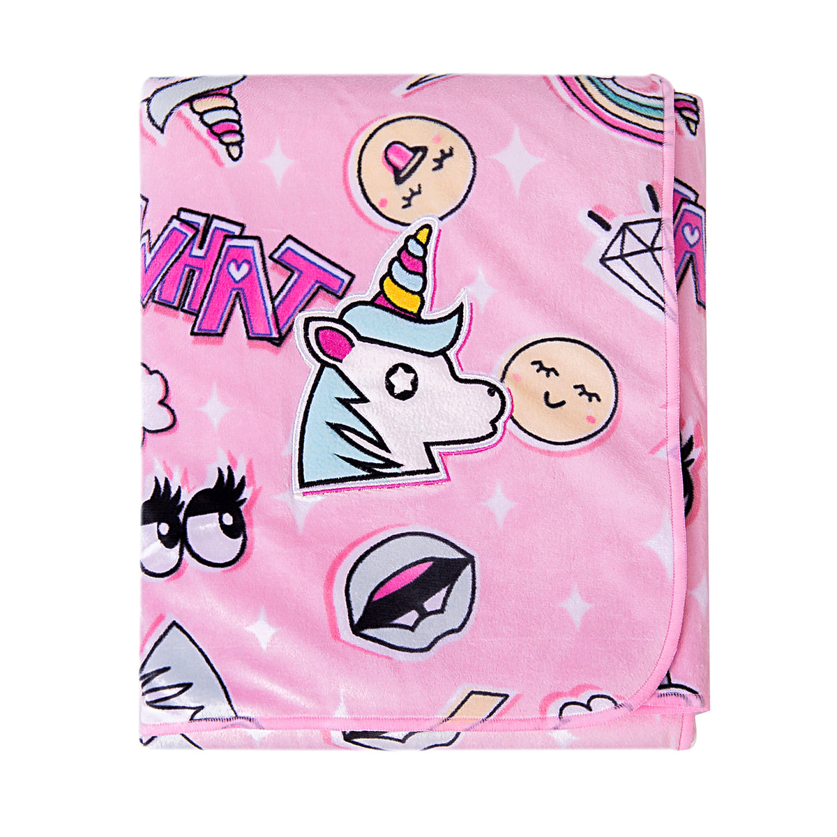 Unicorn Star Pink Fur Blanket