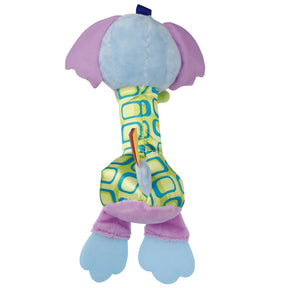 Elephant Blue And Purple Soft Rattle With Teether