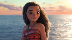 Moana, a personagem de desenho animado da Disney, com um olhar destemido em frente ao oceano, mostrando sua força e coragem como uma líder e exploradora da cultura polinésia. Seu cabelo comprido e tatuagens acrescentam um toque de beleza e tradição à imagem, enquanto sua expressão confiante e determinada reflete sua coragem e vontade de superar desafios. Uma imagem inspiradora para aqueles que buscam aventura e auto-descoberta.