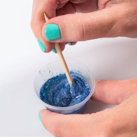 Mixing Taylor Made Polish blue nail polish