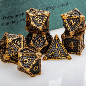 Dice Set, 7Pcs/Set Dragon Scale Polyhedral - Dungeons By Dan