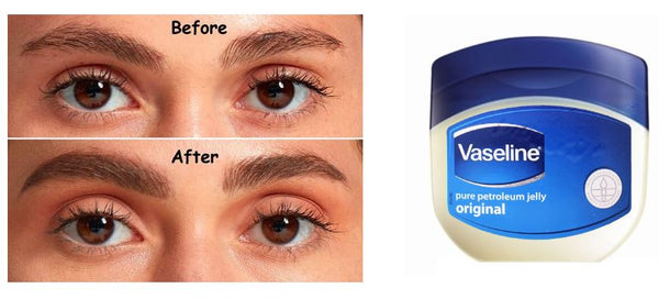 Vaseline for Eyebrows Before and After