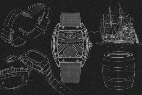 Mens Tonneau mechanical Watch | Wishdoit Watches