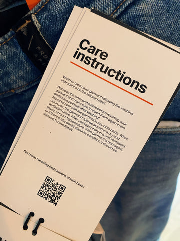 care instruction of motorcycle gear