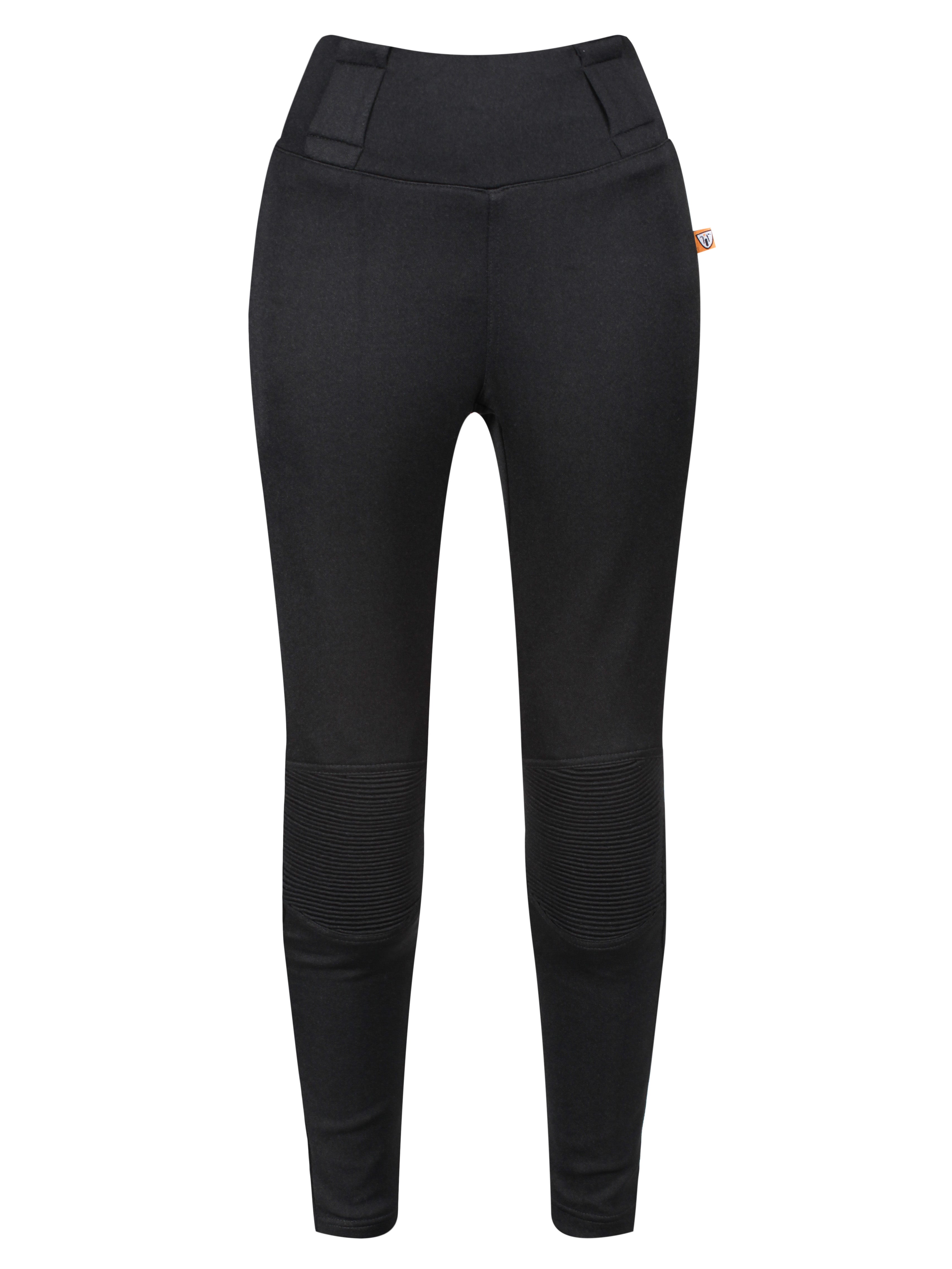 MotoGirl - Moto Leggings made with 100% Dupont Kevlar Fiber. CE Level 2  Approved knee armour included and hip protectors also available. - Plain or ribbed  knee - UK Size 4 