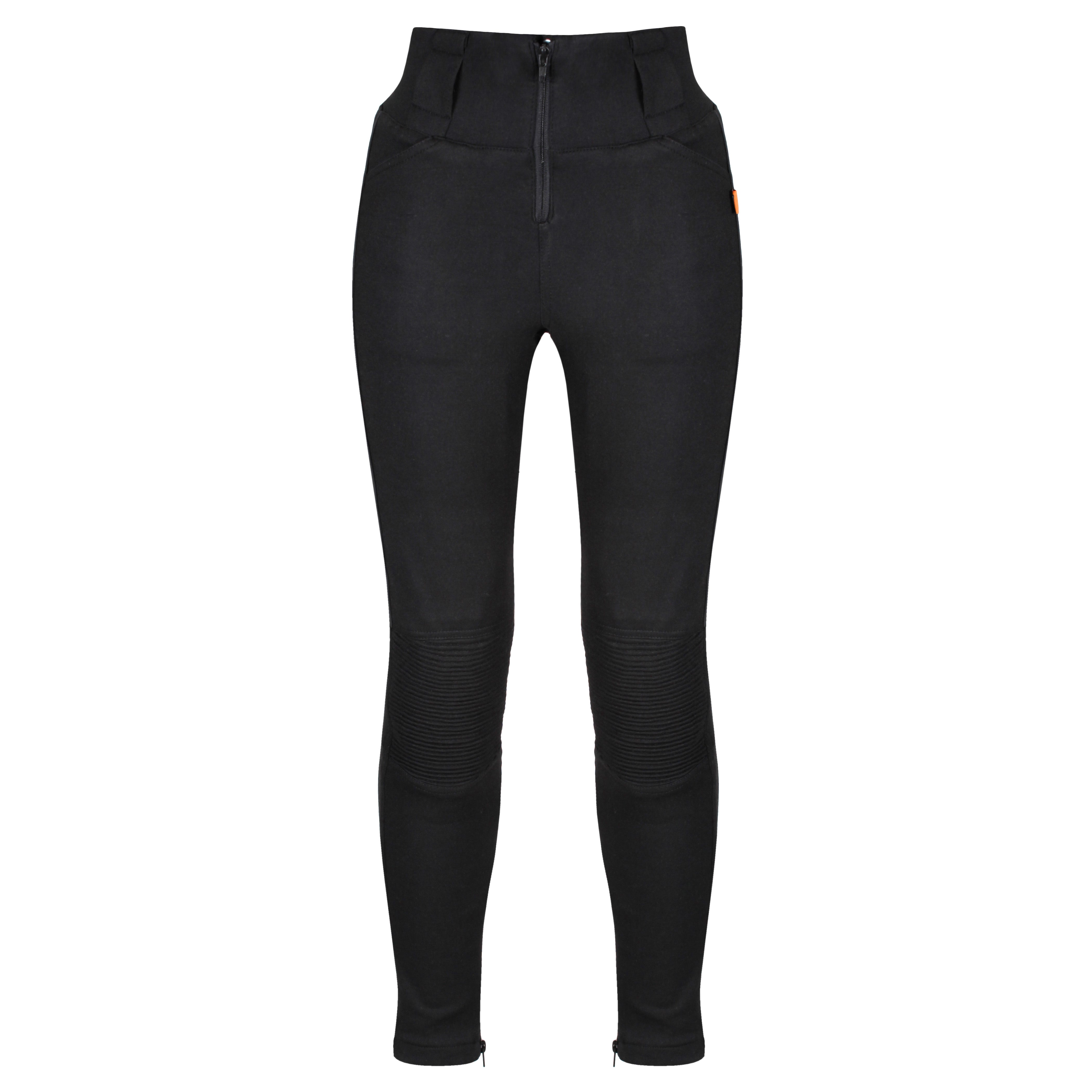 MotoGirl Women's CE AA Aramid RIBBED KNEE Motorcycle Leggings with  Protectors