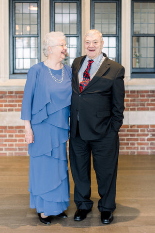 Grandmother and Grandfather of the Bride in formal wear at special occasion
