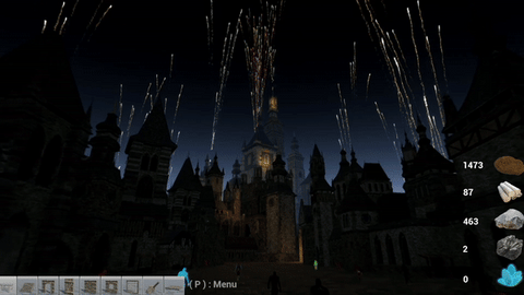 DreamWorld Fireworks Over City Gif