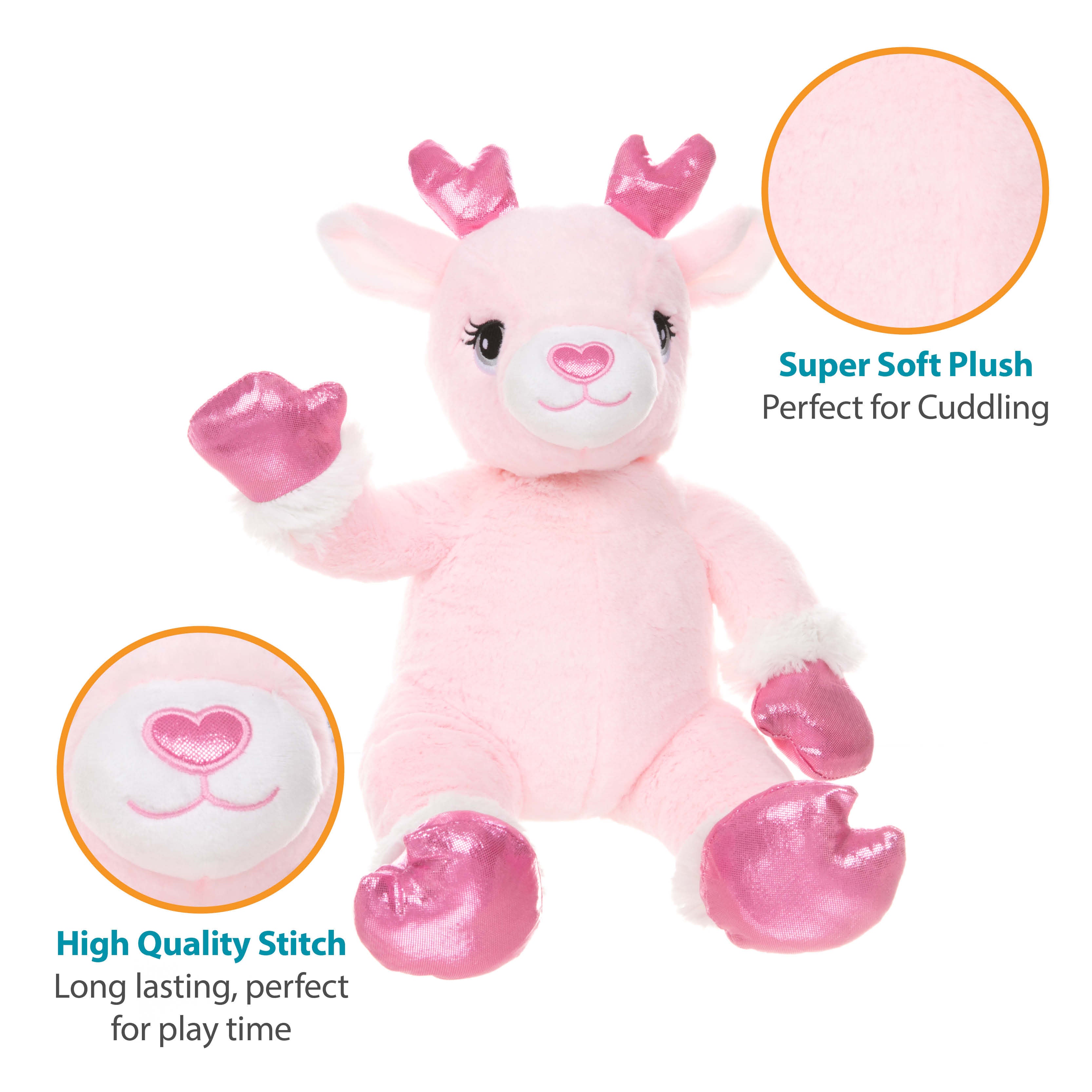 pink reindeer plush