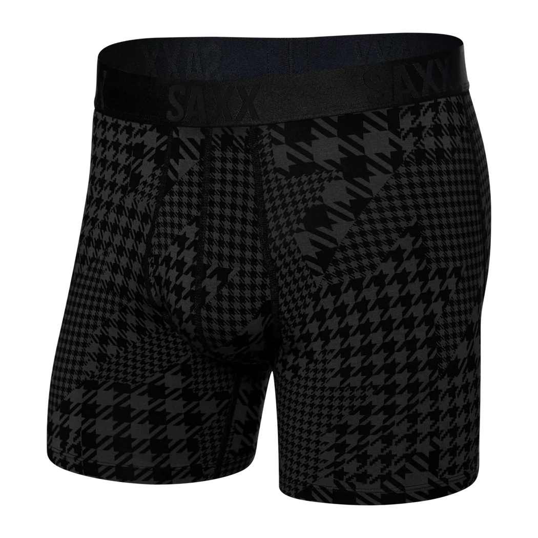 22nd Century Silk Boxer Brief - Dogstooth Camo Black