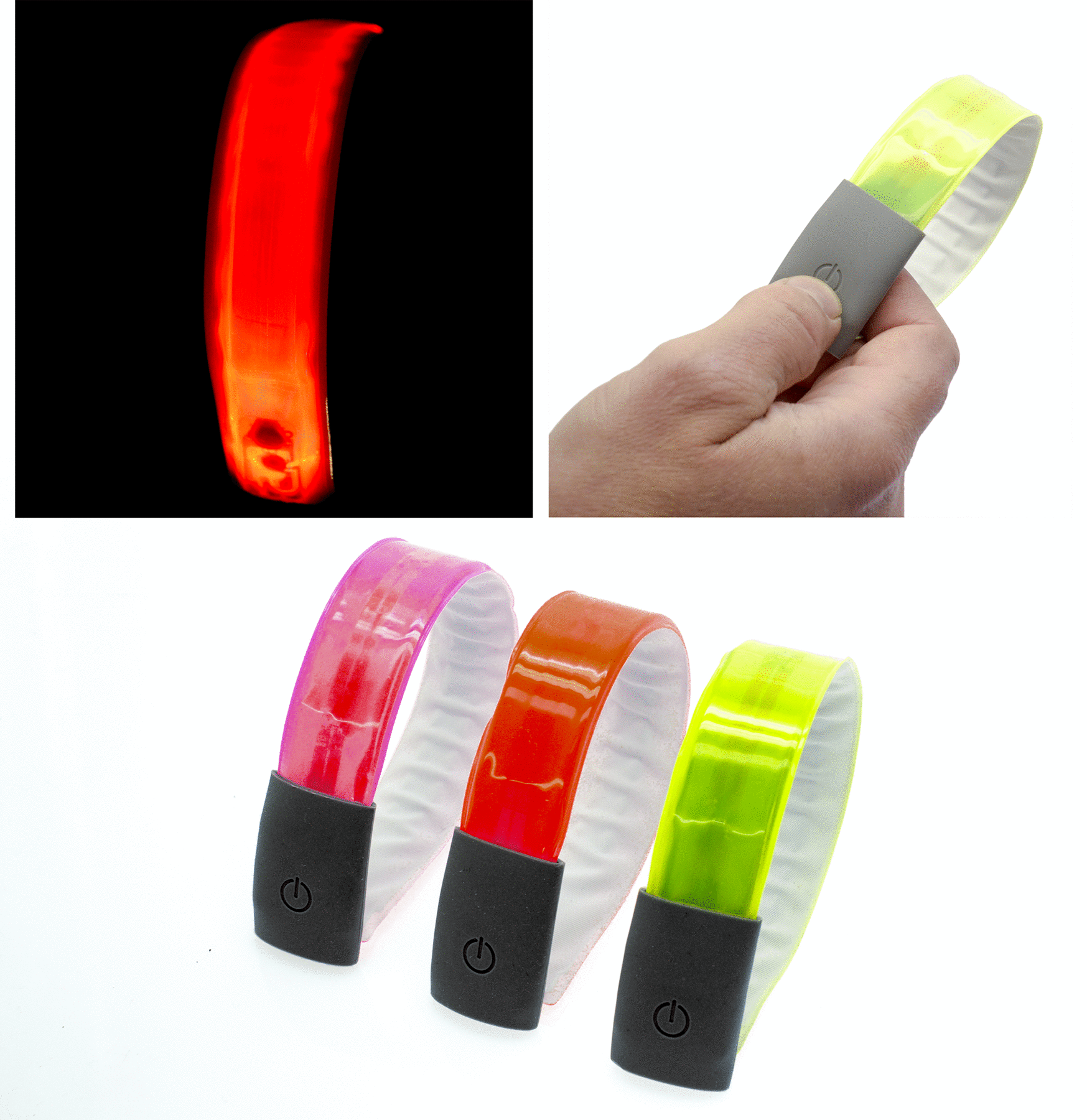 4-LED REFLECTIVE SNAP ON BAND