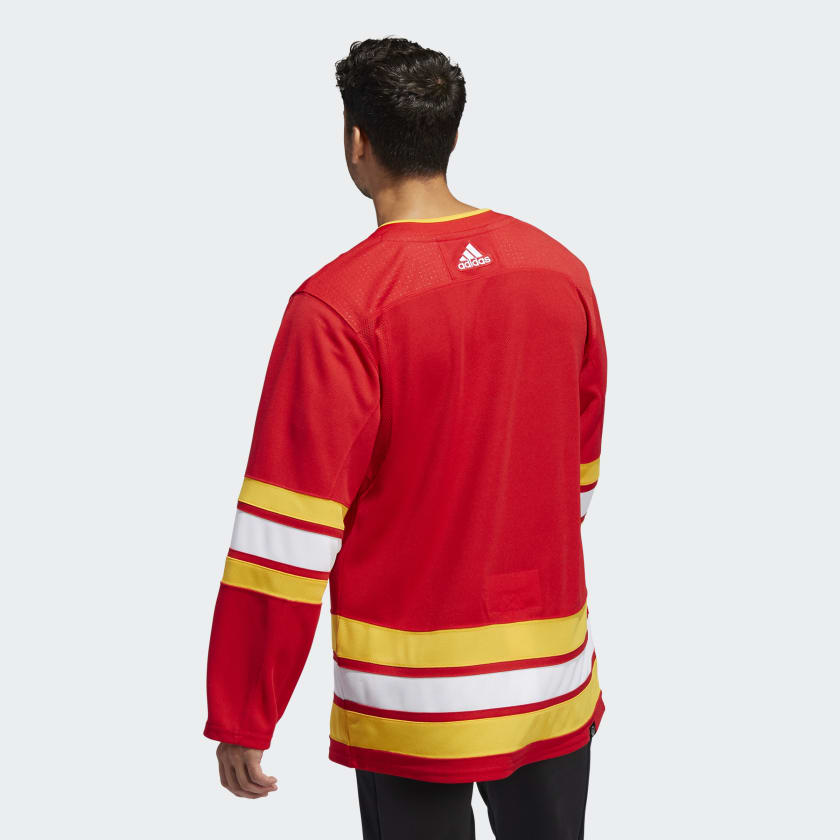 Authentic Red Flames Home Jersey