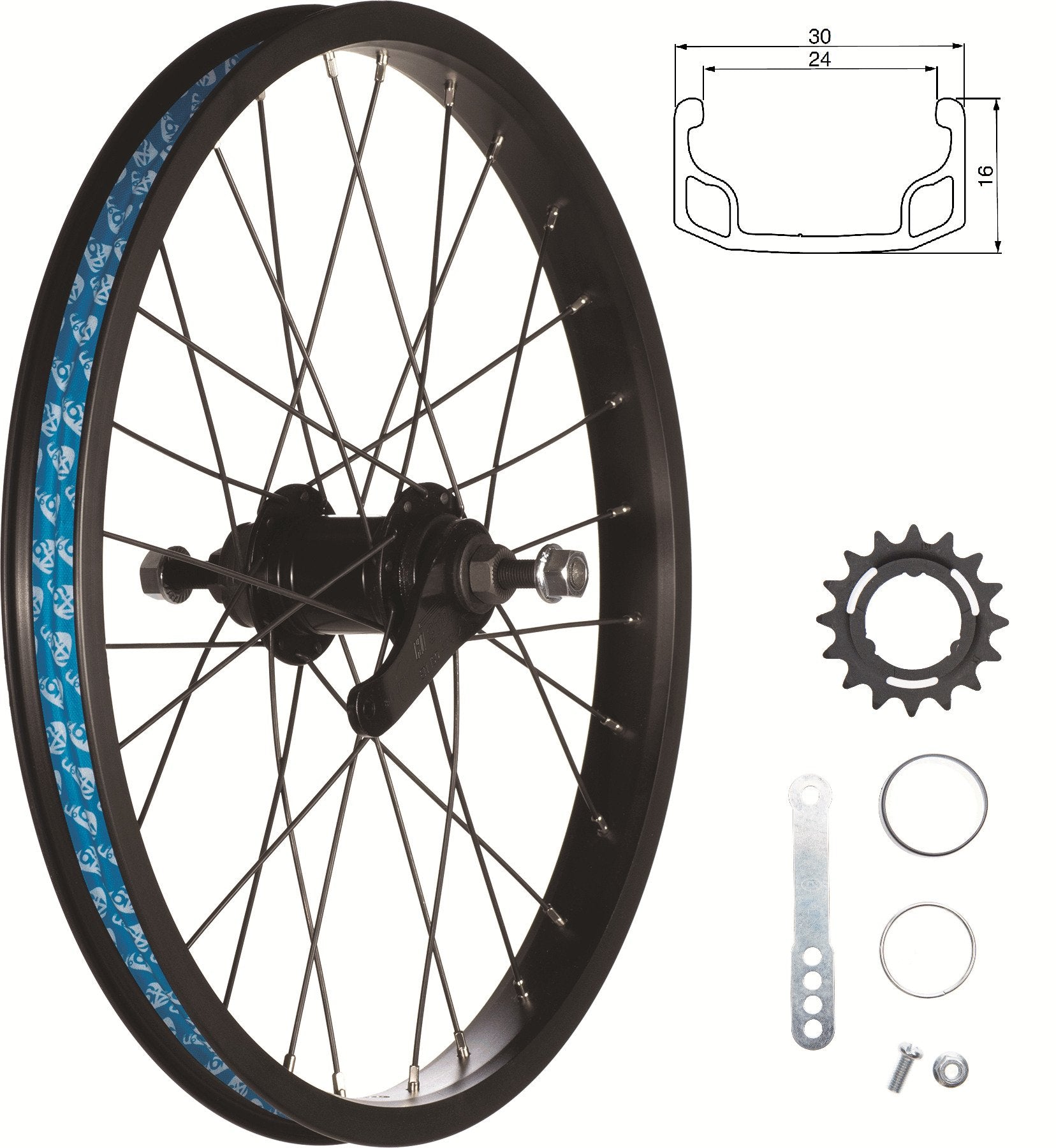 20” REAR COASTER (3-SPLINE SPROCKET/NUTTED)